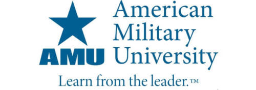 A logo of American Military University for our ranking of Top 30 Political Science Degree Online Programs Bachelor's