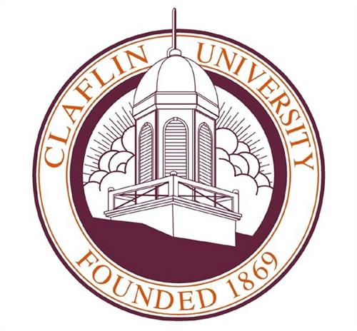 A logo of Claflin University for our ranking of 30 Great Small Colleges for a Teaching Degree