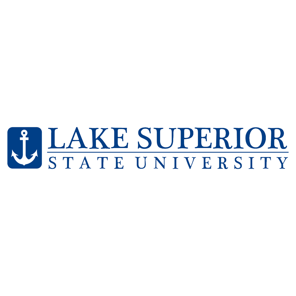 A logo of Lake Superior State University for our ranking of 30 Great Small Colleges for a Teaching Degree