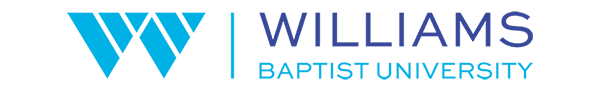 A logo of Williams Baptist University for our ranking of 30 Great Small Colleges for a Teaching Degree