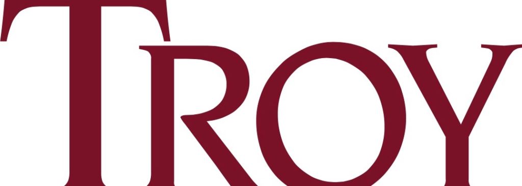A logo of Troy University for our ranking of 20 Most Affordable Online Bachelor’s in Foreign Language 