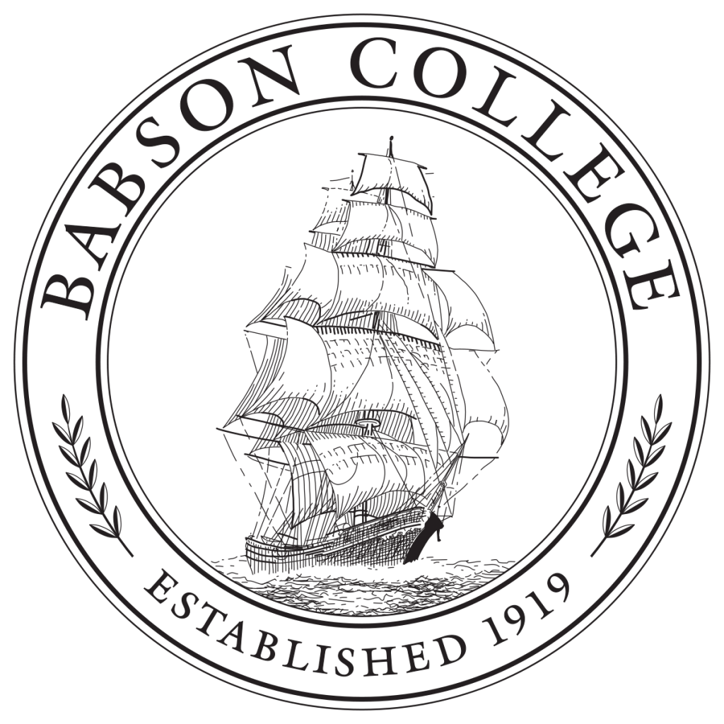 A logo of Babson College for our ranking of the 50 Most Innovative Small Colleges