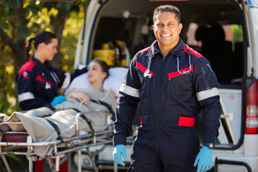 An image of an EMT for our FAQ on What Is the Best Degree Path for Becoming an EMT