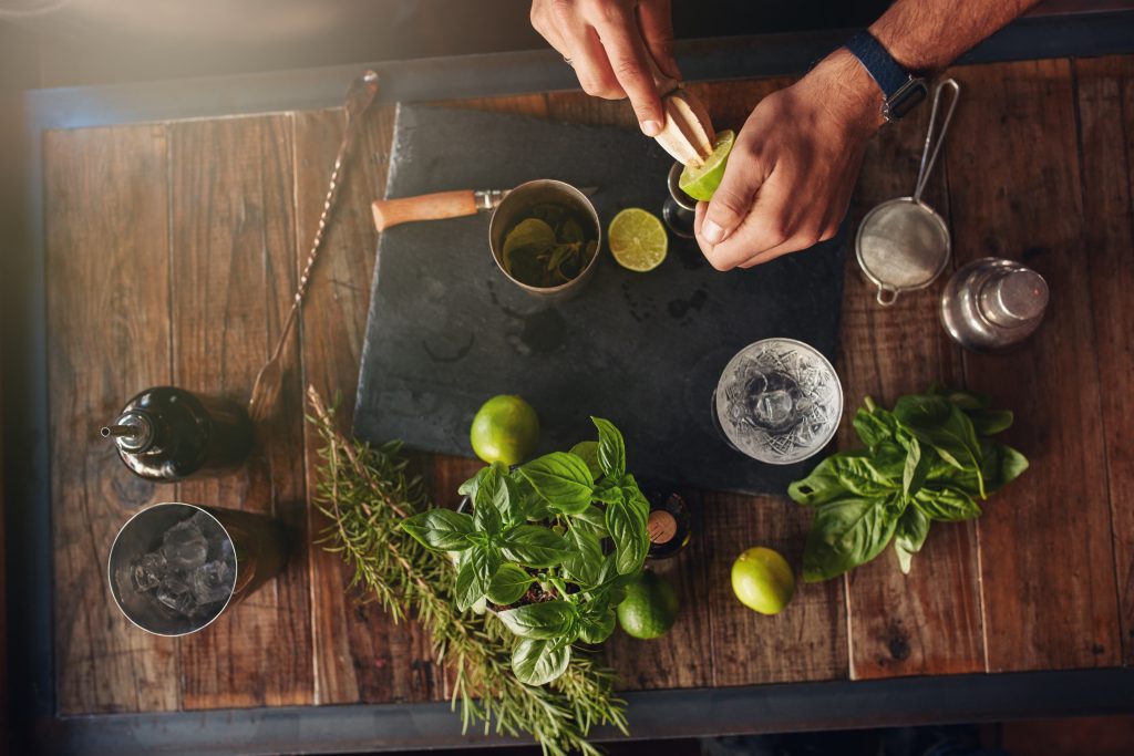 An image of cocktail ingredients for our FAQ on What Is the Best Degree Path for Becoming a Bartender