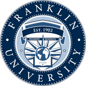 A logo of Franklin University for our ranking of 30 best sports management colleges