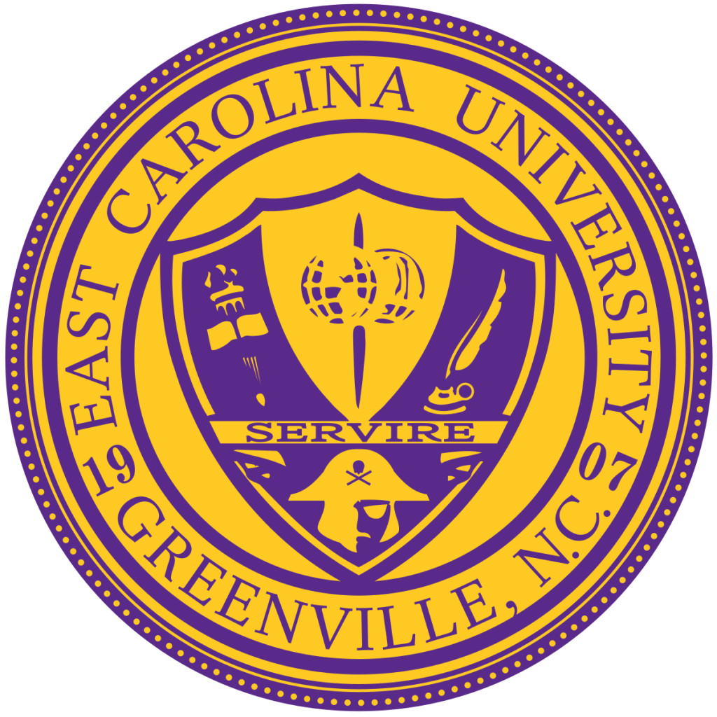 A logo of ECU for our ranking of 50 Online RN to BSN