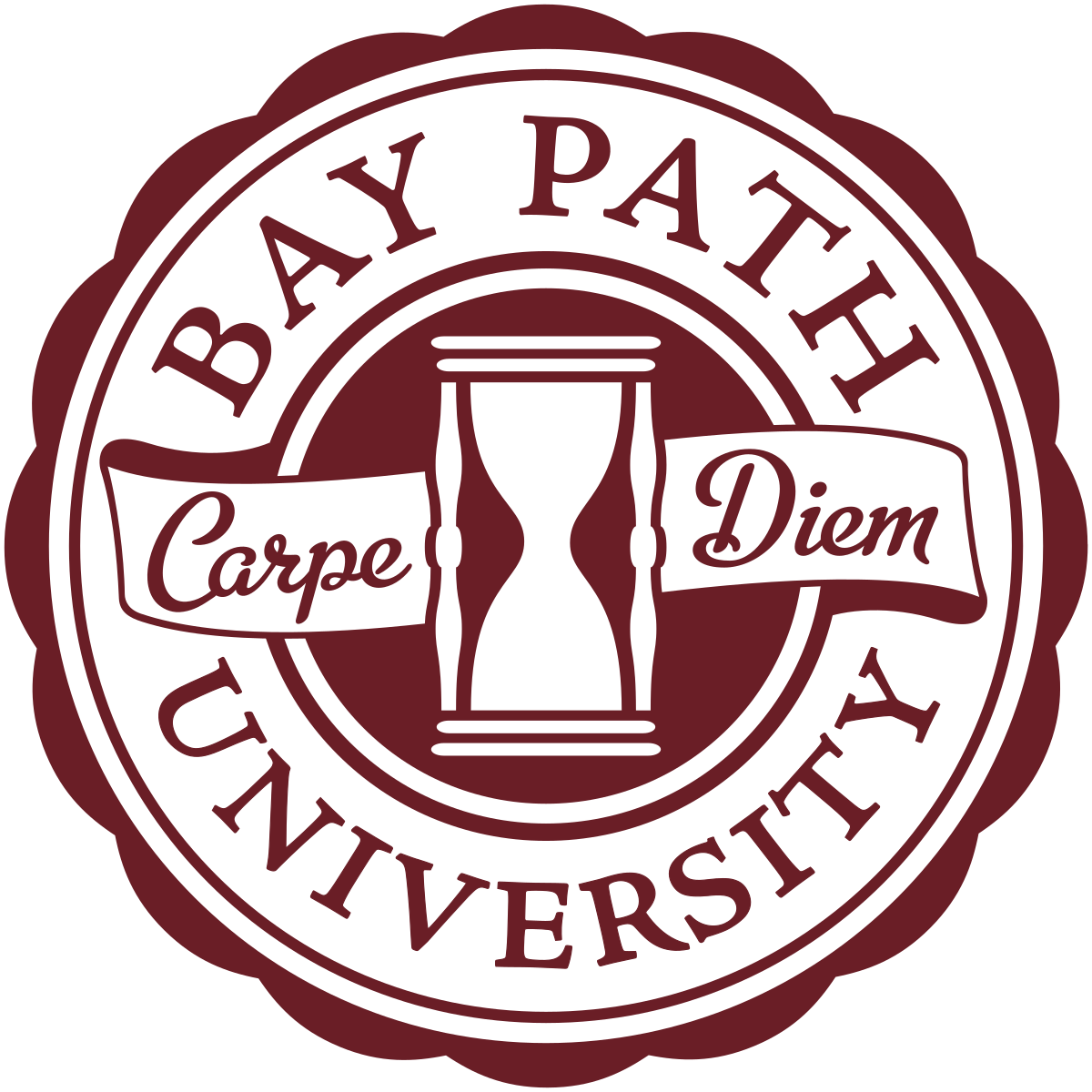 A logo of Bay Path University for our school profile