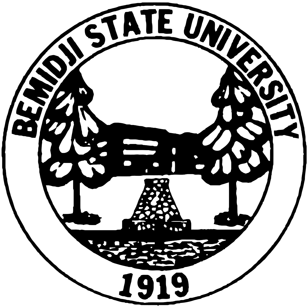 A logo of Bemidji State University for our school profile