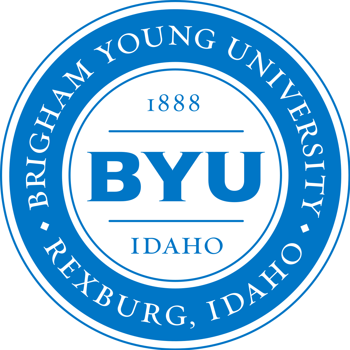 A logo of Brigham Young University Idaho for our school profile