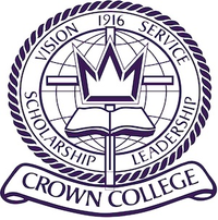 A logo of Crown College for our school profile