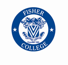 A logo of Fisher College for our school profile