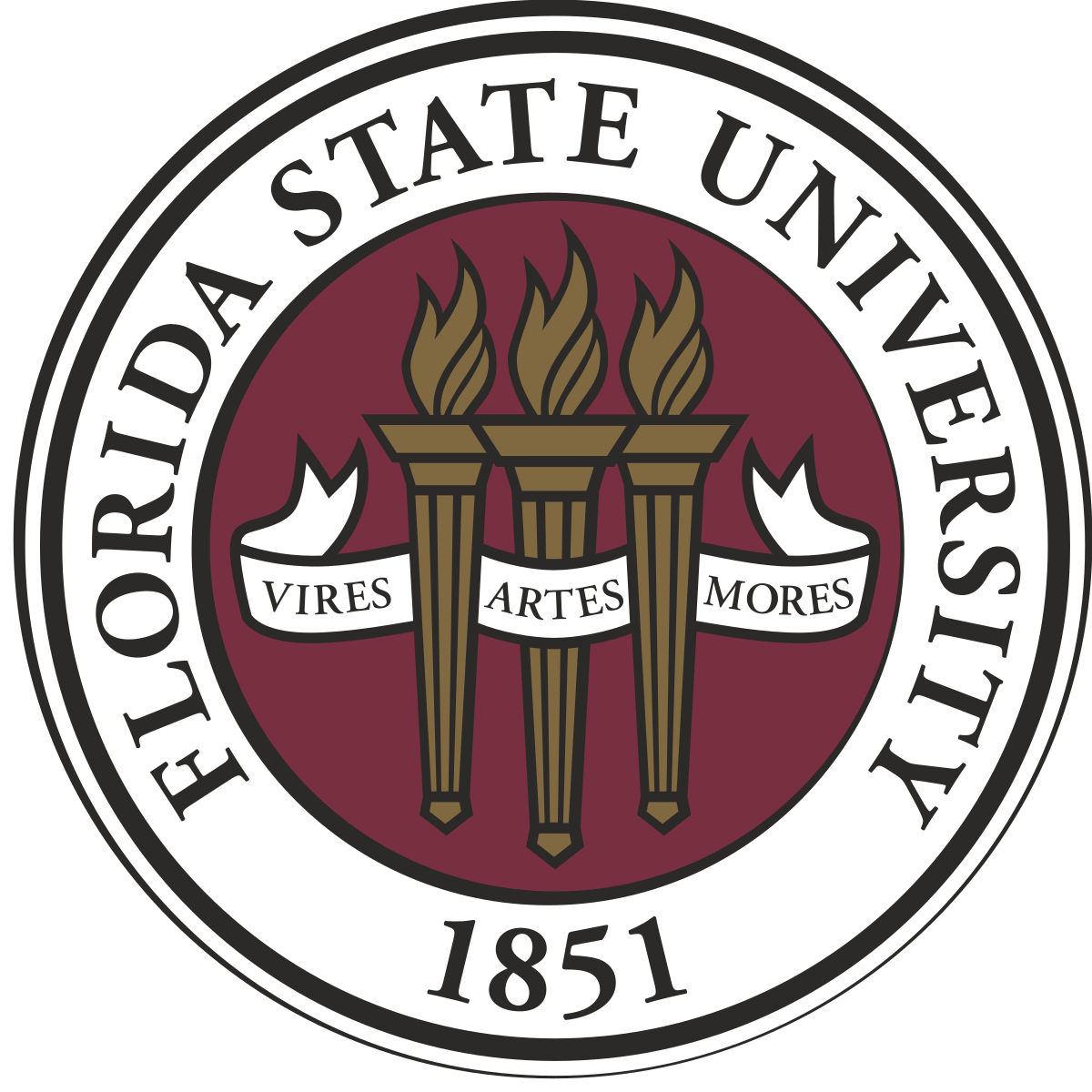 A logo of Florida State University for our school profile