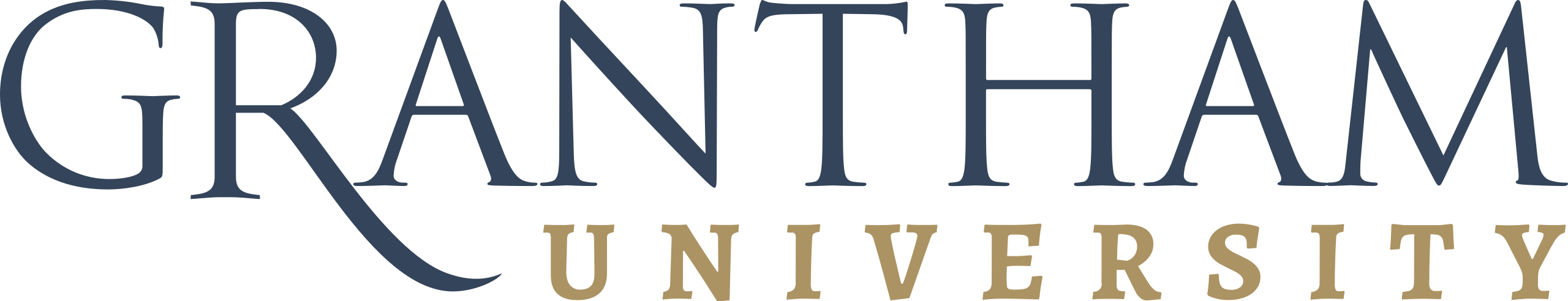 A logo of Grantham University for our school profile