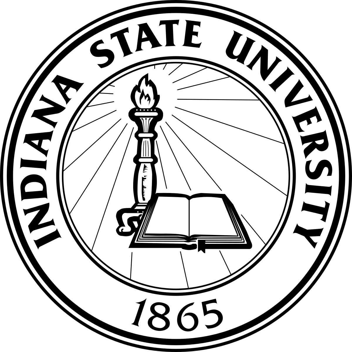 A logo of Indiana State University for our school profile