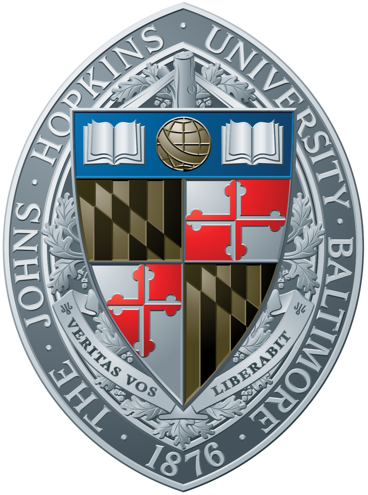 A logo of Johns Hopkins University for our school profile