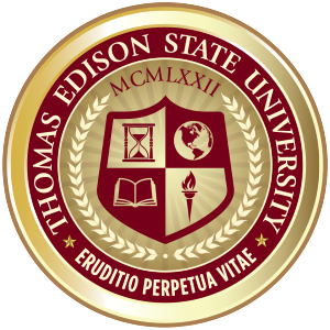 A logo of Thomas Edison State University for our school profile