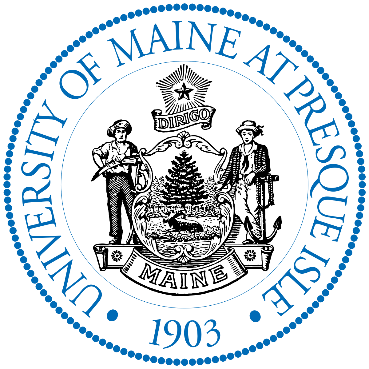 A logo of University of Maine Presque Isle for our school profile