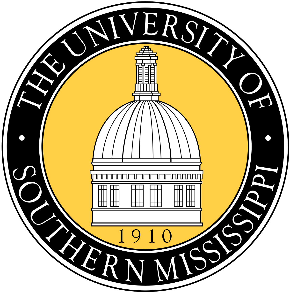 A logo of University of Southern Mississippi for our school profile