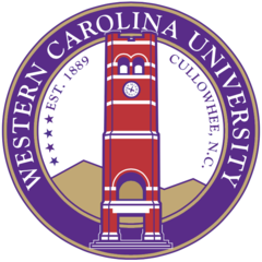A logo of Western Carolina University for our school profile