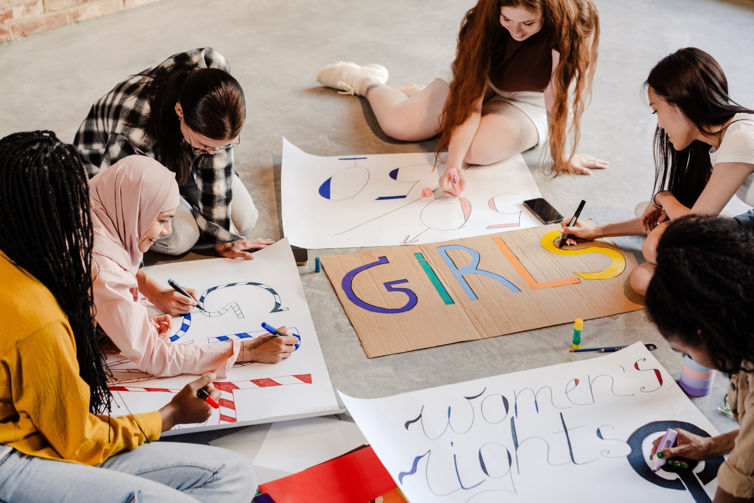 Image of young feminists for our article on 30 Books Every Young Feminist Should Own