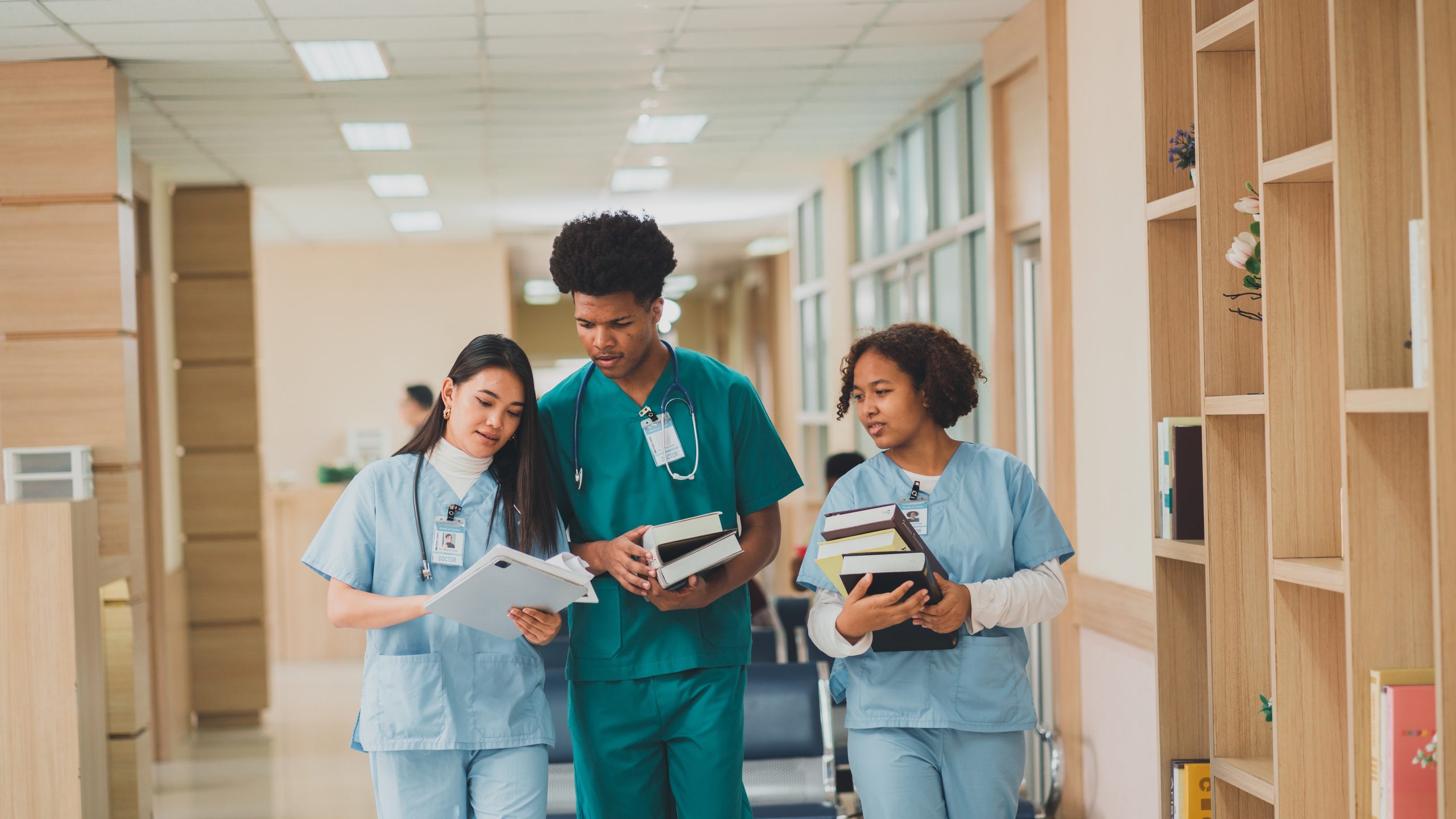 Image of nursing students for our FAQ on What Job Opportunities Are Open to RNs who Earn an Online Master’s Degree in Nursing Education