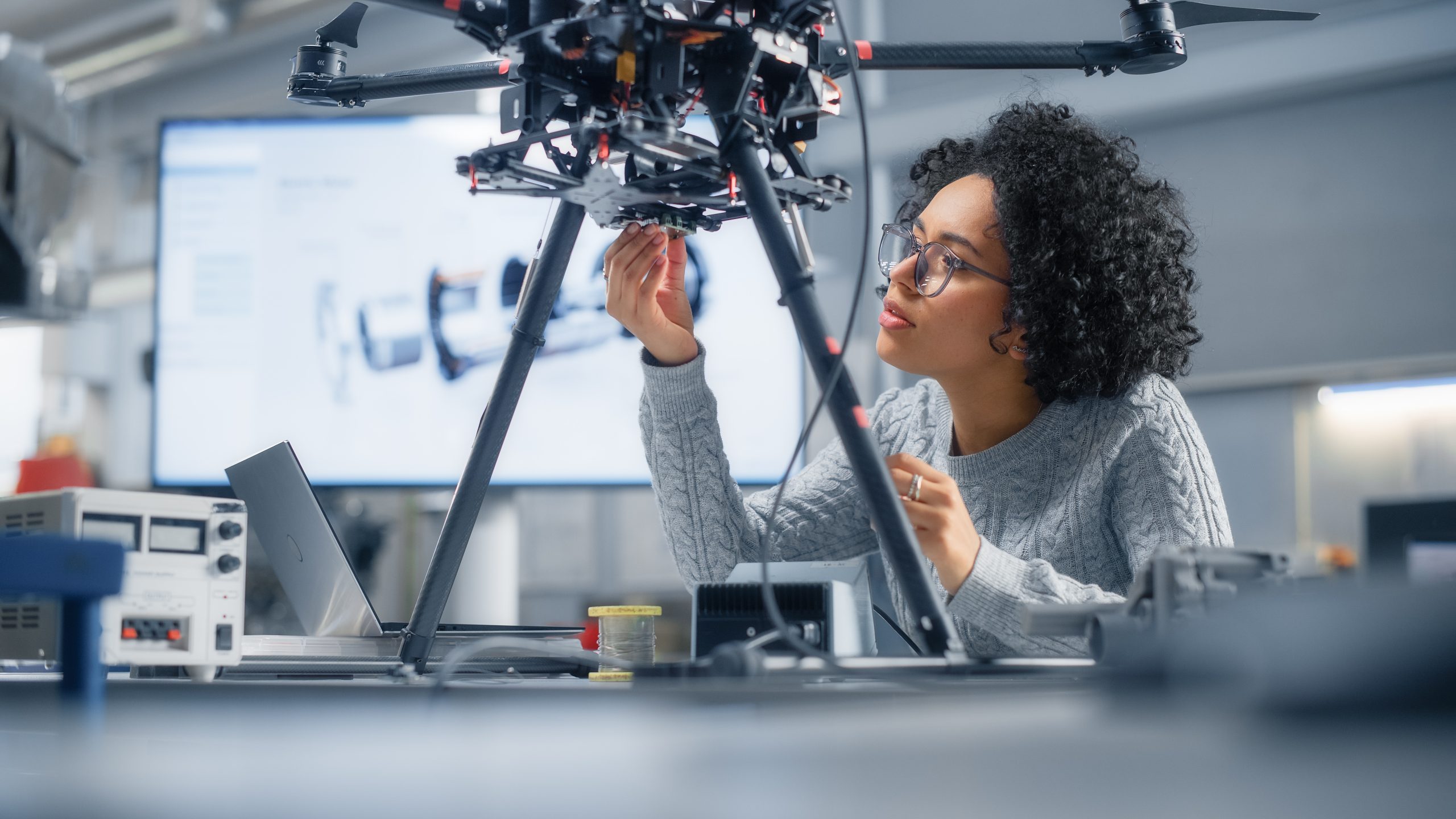 Image of Black female engineer for our article on Taking Flight: A Timeline Of Aviation