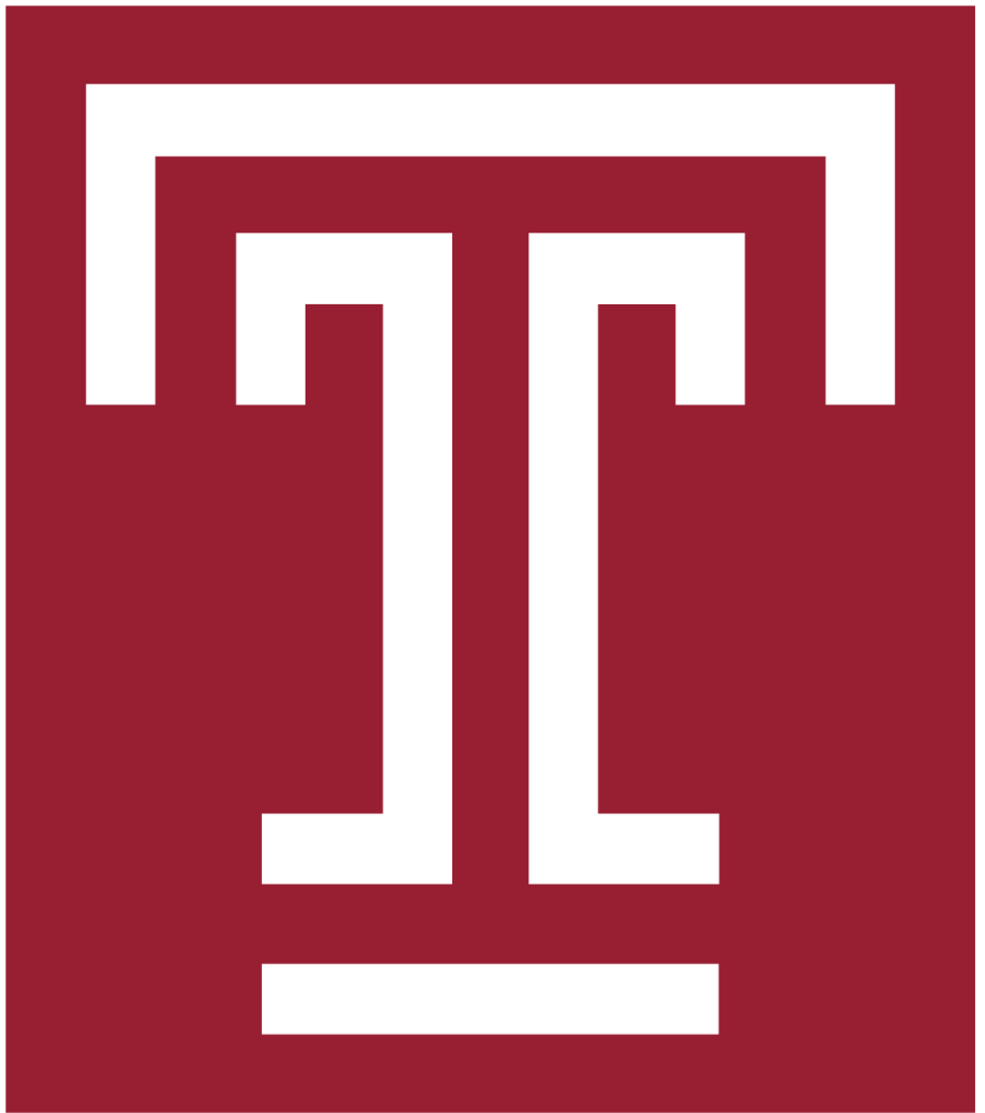 Logo of Temple University for our ranking of online marketing schools 