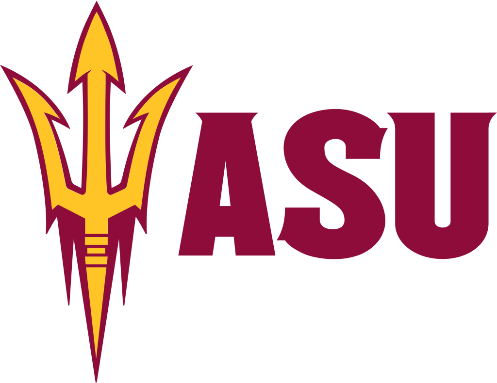 Logo of ASU for our ranking of affordable in state online colleges