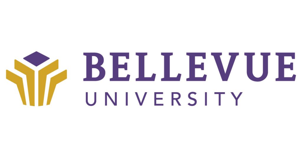 Logo of Bellevue University for our ranking of online cybersecurity degrees